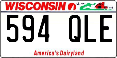WI license plate 594QLE