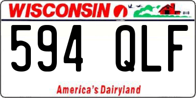 WI license plate 594QLF