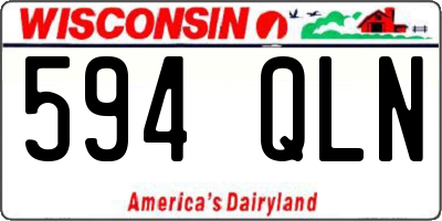WI license plate 594QLN