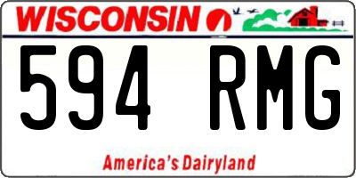 WI license plate 594RMG