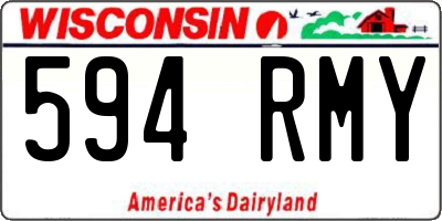 WI license plate 594RMY