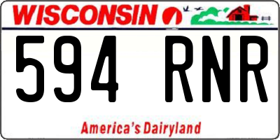 WI license plate 594RNR