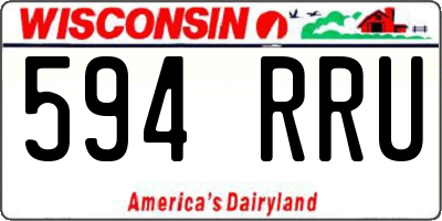WI license plate 594RRU