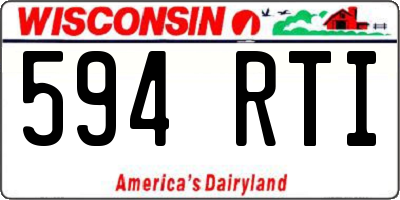 WI license plate 594RTI