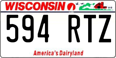 WI license plate 594RTZ