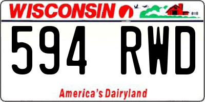 WI license plate 594RWD