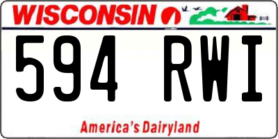 WI license plate 594RWI