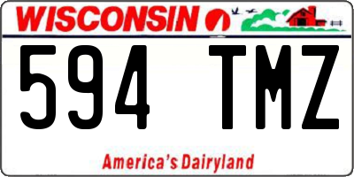 WI license plate 594TMZ