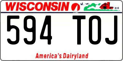 WI license plate 594TOJ
