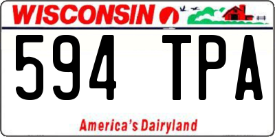 WI license plate 594TPA