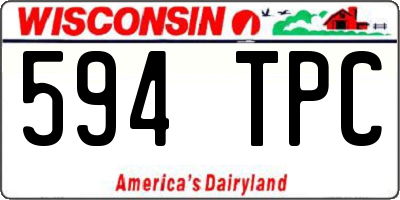 WI license plate 594TPC