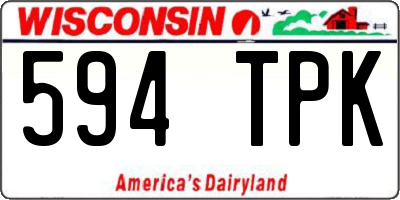 WI license plate 594TPK
