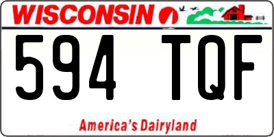 WI license plate 594TQF