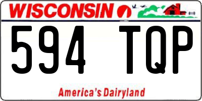 WI license plate 594TQP