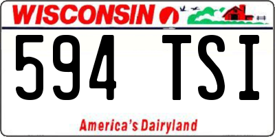 WI license plate 594TSI