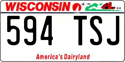 WI license plate 594TSJ