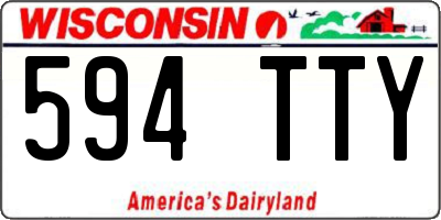 WI license plate 594TTY