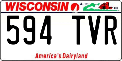 WI license plate 594TVR