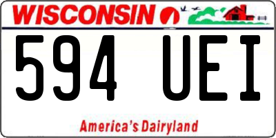 WI license plate 594UEI