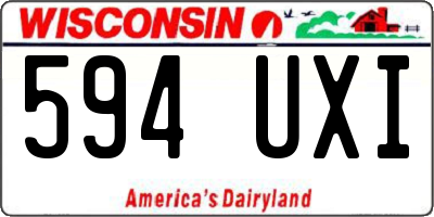 WI license plate 594UXI