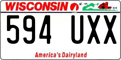 WI license plate 594UXX