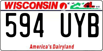 WI license plate 594UYB