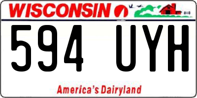WI license plate 594UYH
