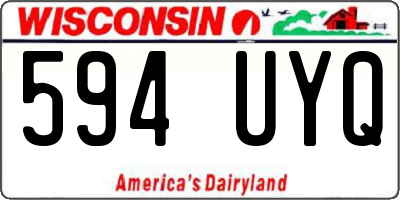 WI license plate 594UYQ
