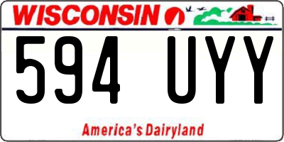 WI license plate 594UYY