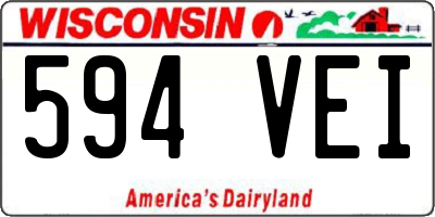 WI license plate 594VEI