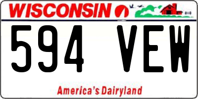 WI license plate 594VEW