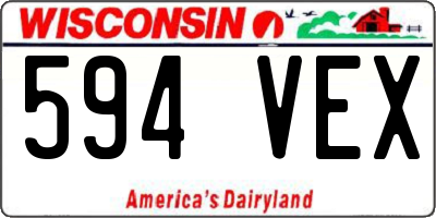 WI license plate 594VEX