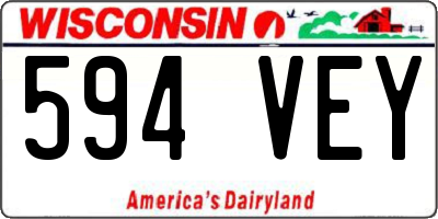 WI license plate 594VEY