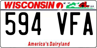 WI license plate 594VFA
