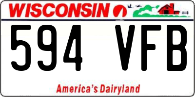 WI license plate 594VFB