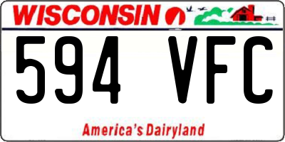 WI license plate 594VFC