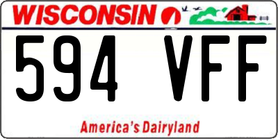 WI license plate 594VFF