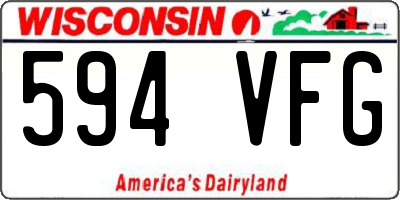 WI license plate 594VFG
