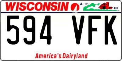 WI license plate 594VFK