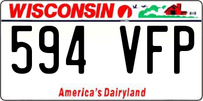 WI license plate 594VFP