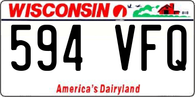 WI license plate 594VFQ