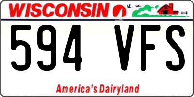 WI license plate 594VFS