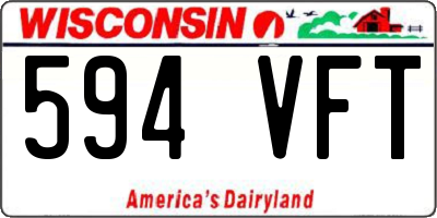 WI license plate 594VFT