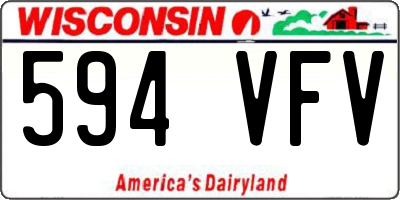 WI license plate 594VFV