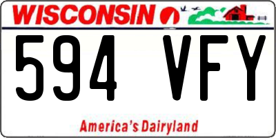 WI license plate 594VFY