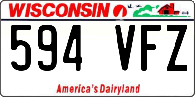 WI license plate 594VFZ