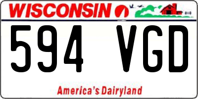 WI license plate 594VGD