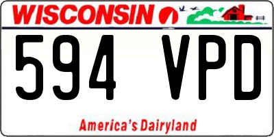 WI license plate 594VPD