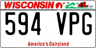 WI license plate 594VPG