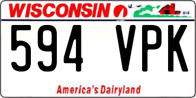 WI license plate 594VPK